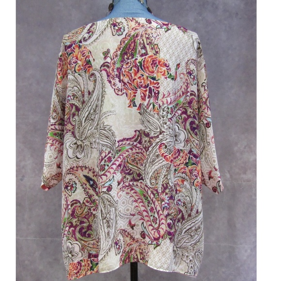 ⚜HP⚜Chico's Reversible Playful Elephants XL - Picture 4 of 8